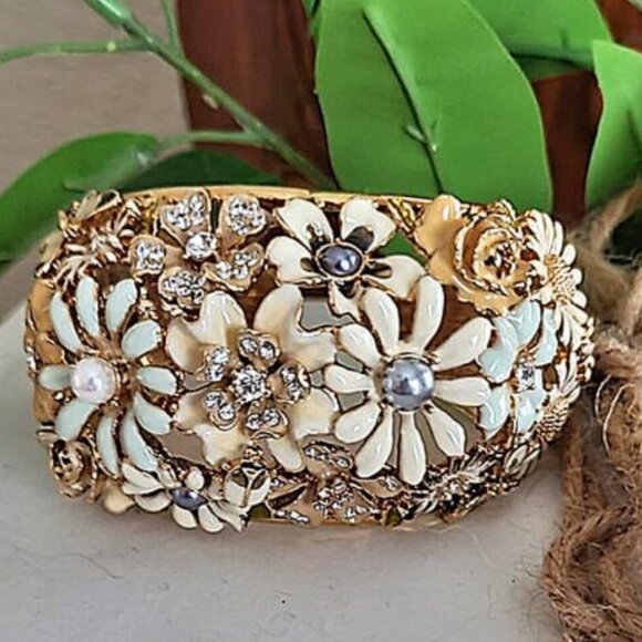Vintage KJL "Garden Party" Bracelet - Picture 1 of 9